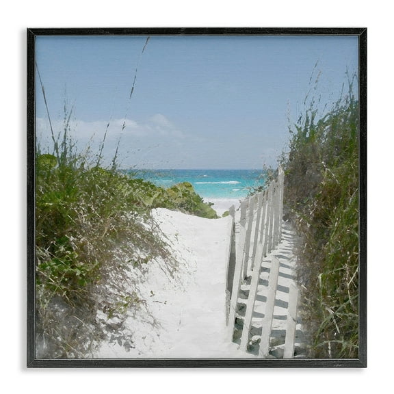 Stupell Industries To The Sea Landscape Coastal Photography Black Framed Art Print Wall Art, 12 x 12