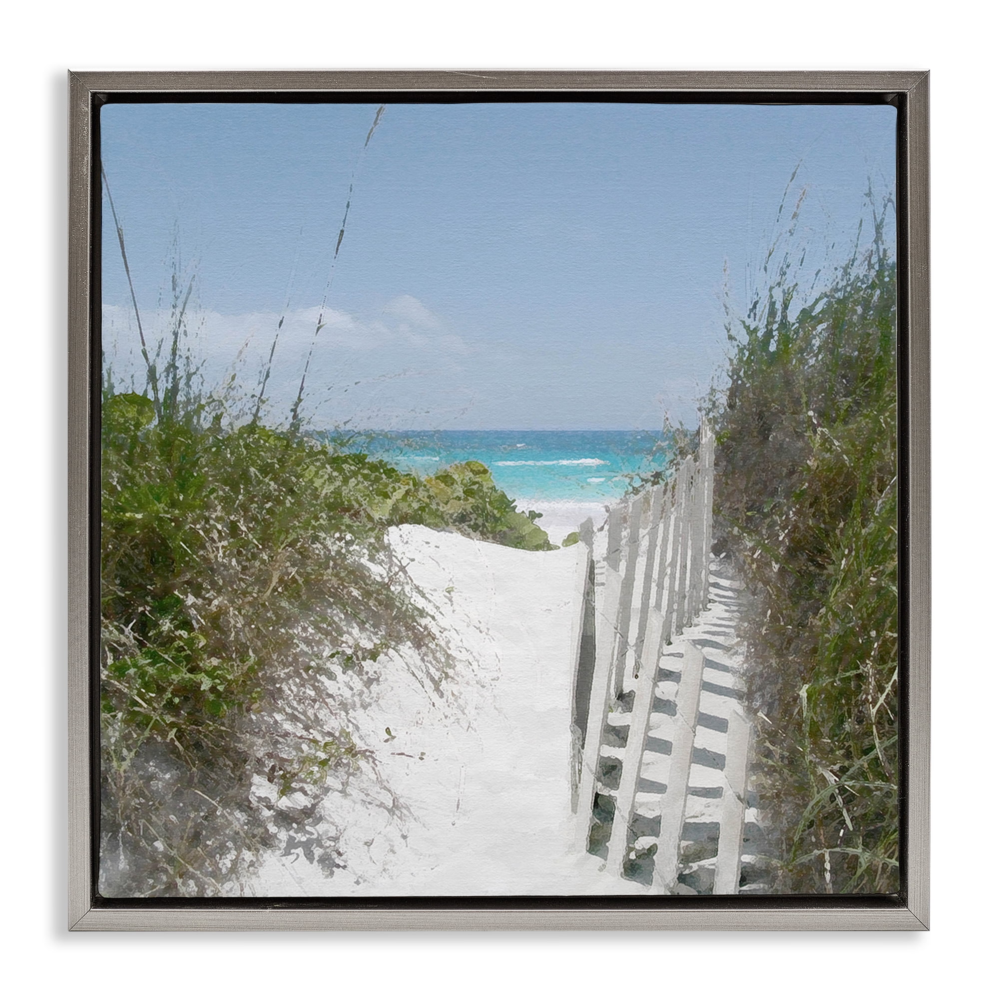 Stupell Industries To The Sea Landscape Coastal Photography Gray ...