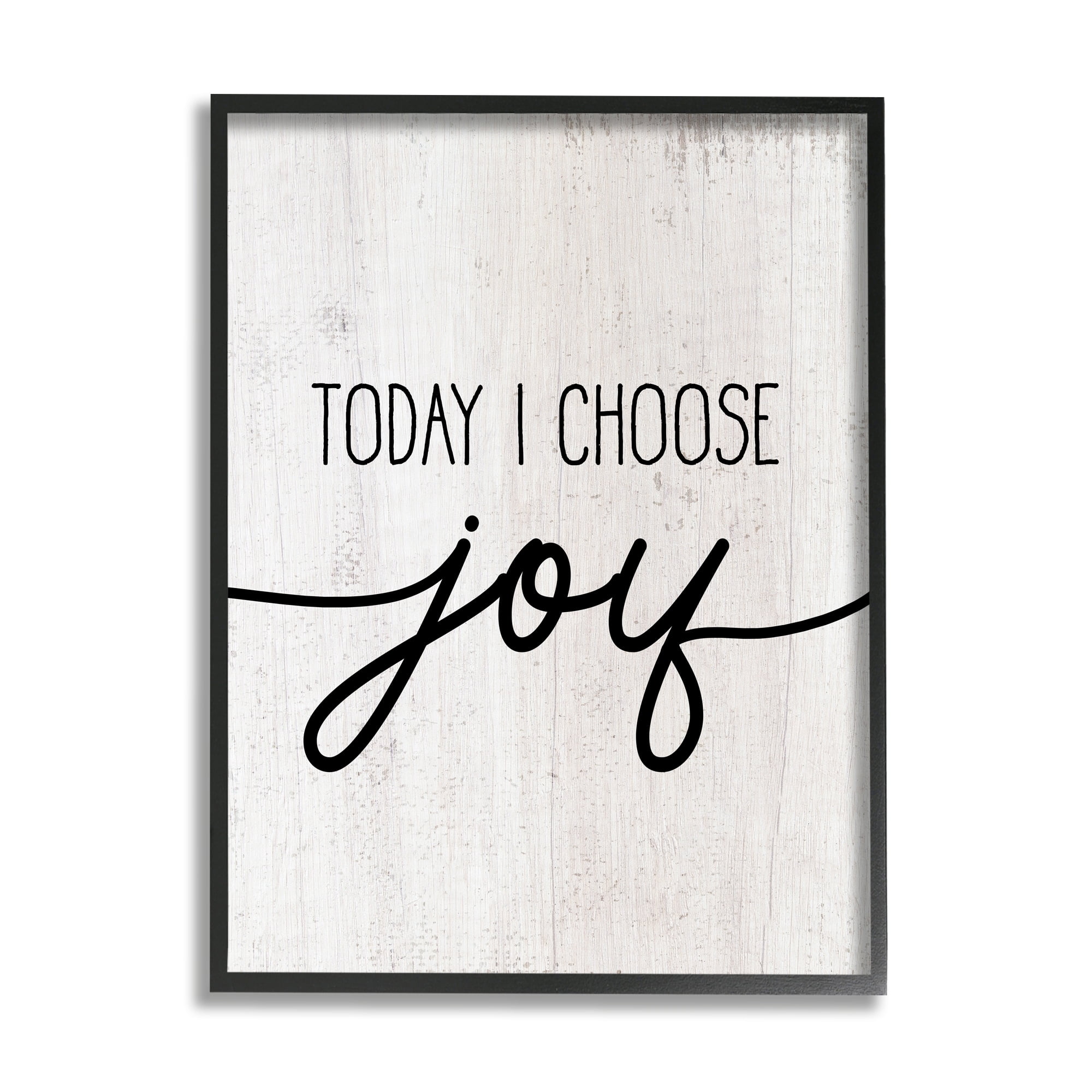 Today I Choose Joy Motivational Canvas Print with Black Frame