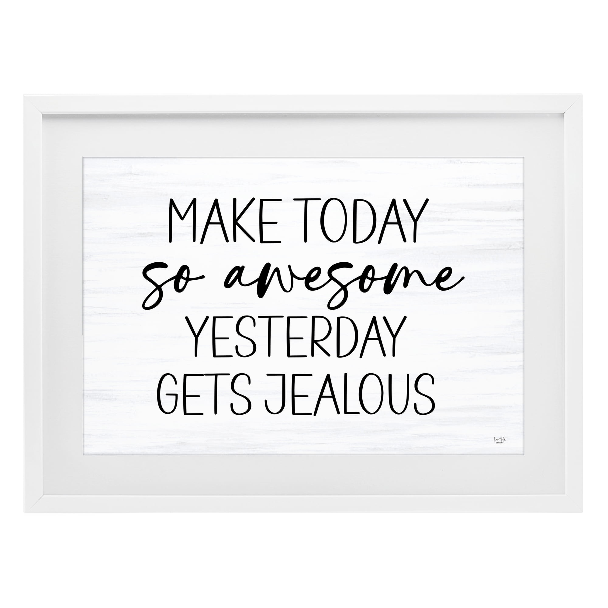 Stupell Industries Today So Awesome Yesterday Jealous White Framed Print Under Glass, design by Lux + Me Designs