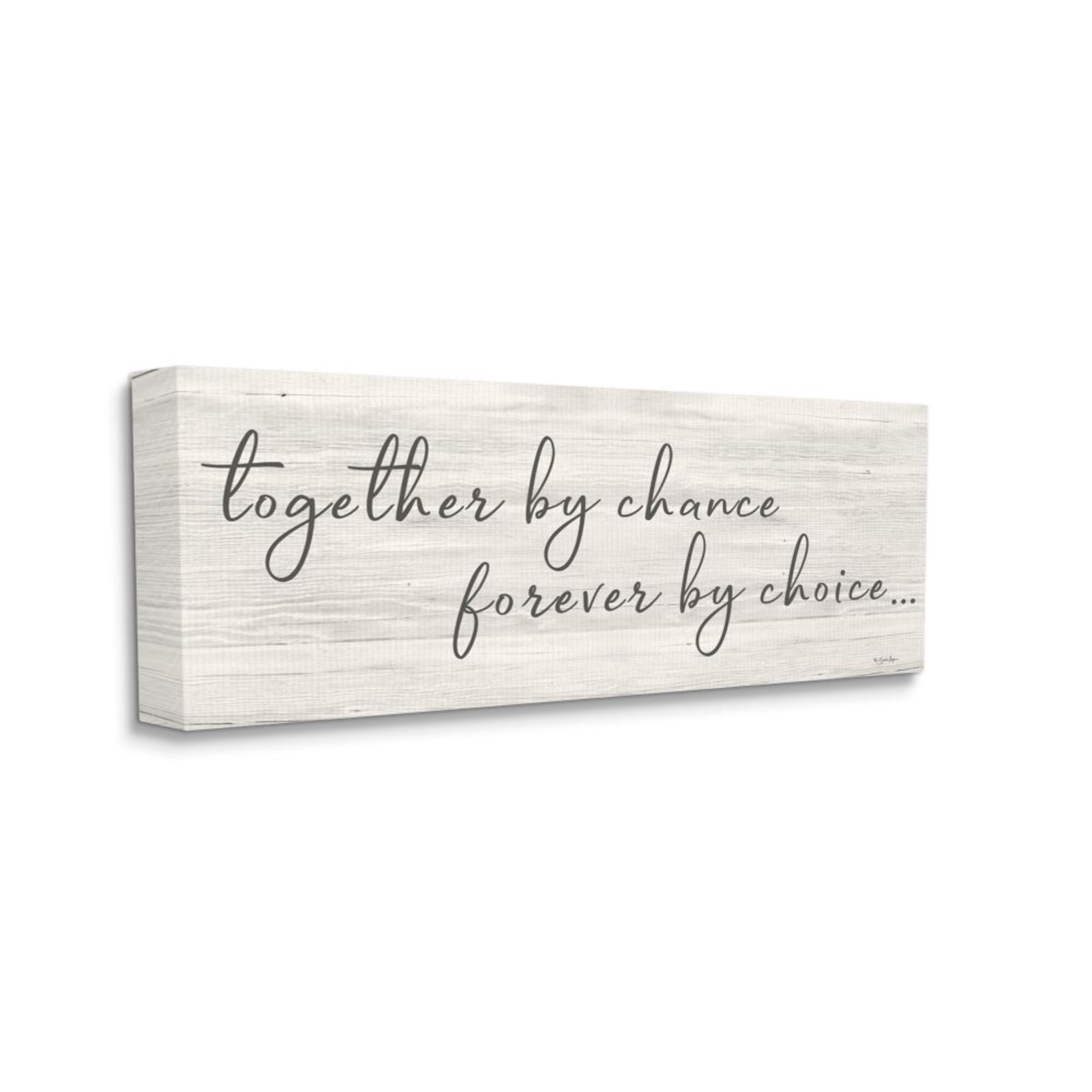 Stupell Industries Together By Chance Rustic Romantic Phrase Design by Susie Boyer, 13" x 30"