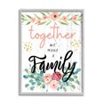 thumbnail image 1 of Stupell Industries Together We Make Family Sentiment Country Floral Blooms Glam Painting Gray Framed Art Print Wall Art, 11 x 14, Design by Ziwei Li, 1 of 7