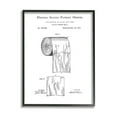 thumbnail image 1 of Stupell Industries Toilet Paper Roll Vintage Patent Minimal Black White, 11 x 14, Design by Studio WÂ&nbsp;, 1 of 7