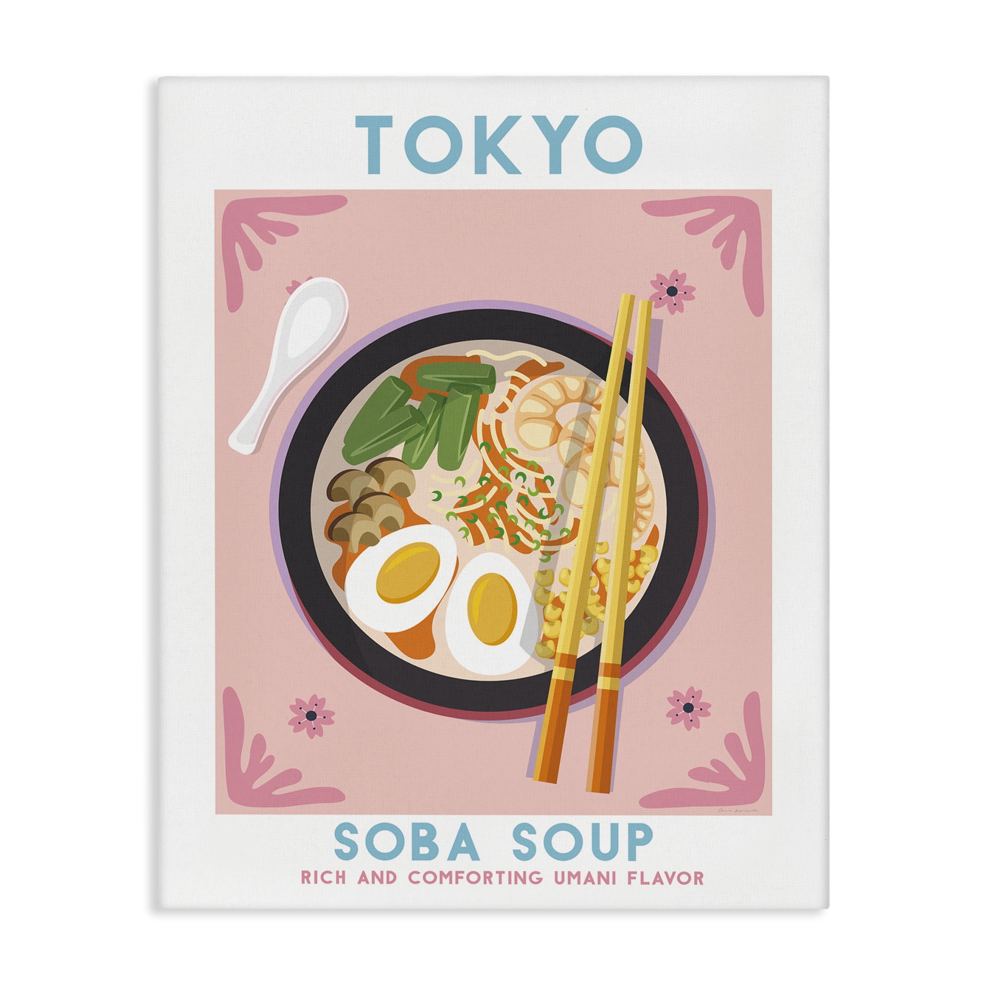 Stupell Industries Tokyo Soba Soup Food & Beverage Painting Wrapped Canvas Art Print Wall Art, 24 x 30