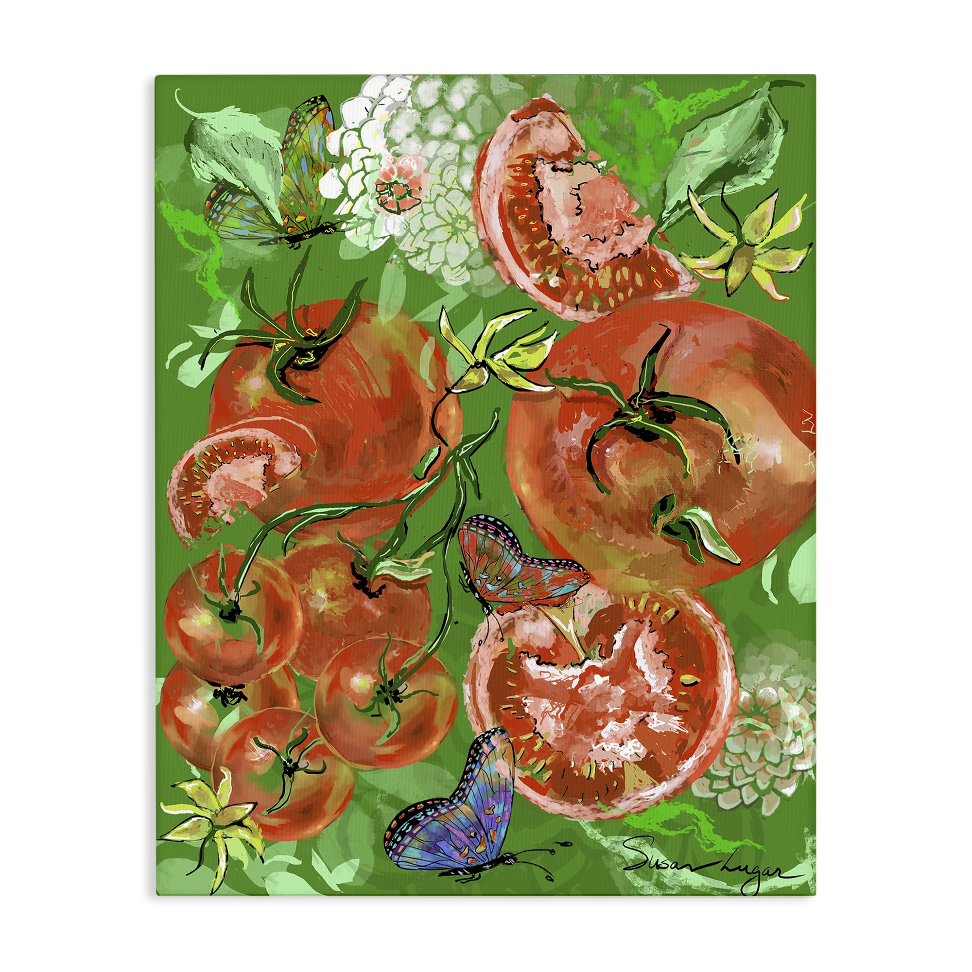 Stupell Industries Tomatoes Swirl Collage Canvas Wall Art, design by Susan Lugar