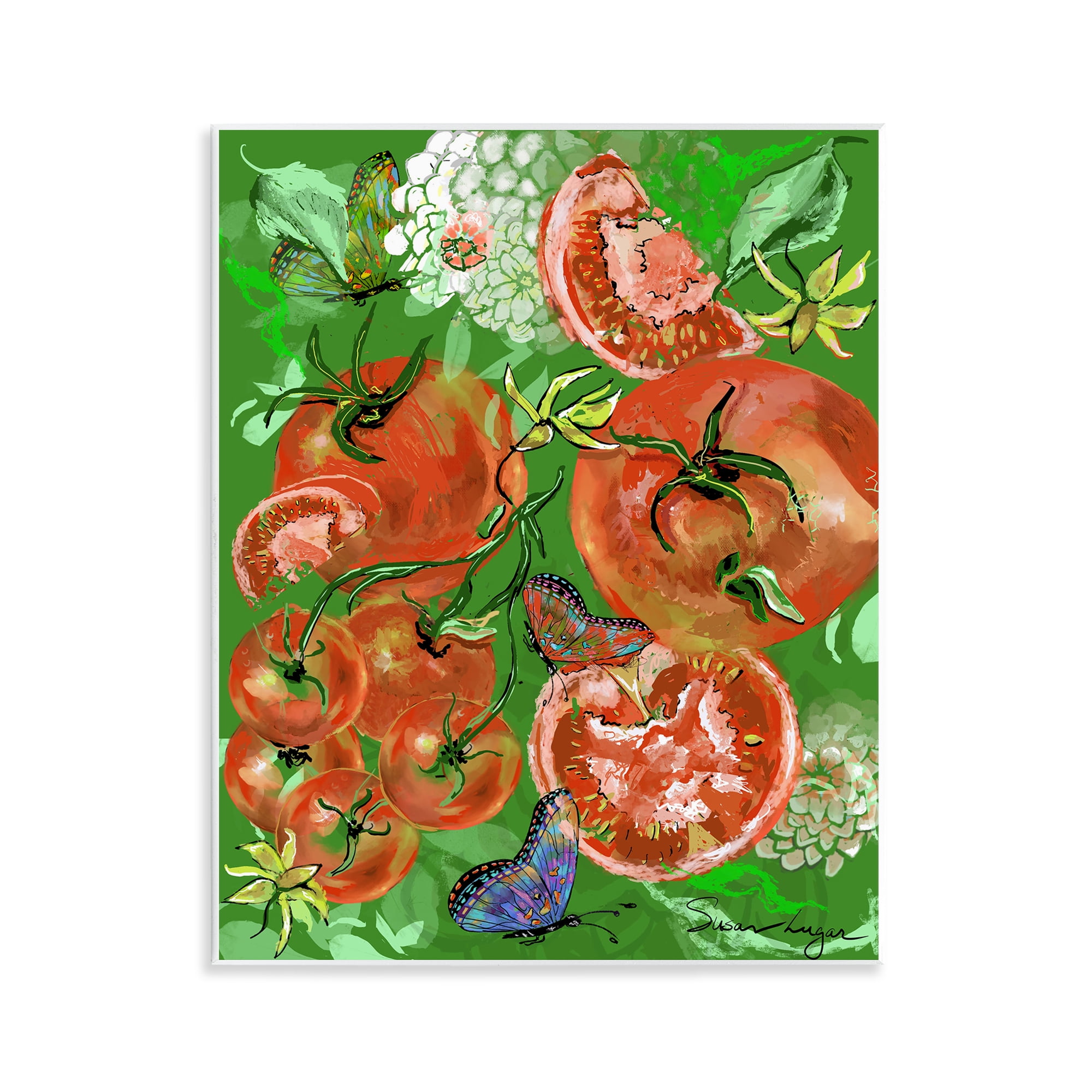 Stupell Industries Tomatoes Swirl Collage Wall Plaque Art, design by Susan Lugar