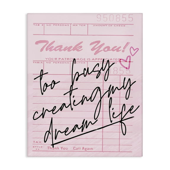 Stupell Industries Too Busy Creating Dream Life Quotes and Sayings Painting Wrapped Canvas Canvas Art Print Wall Art, 36 x 48