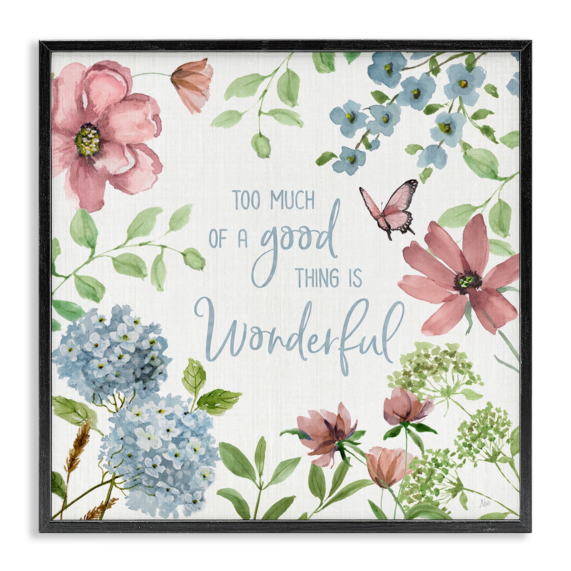 Stupell Industries Too Much Of A Good Thing Black Framed Giclee Art, design by Nan