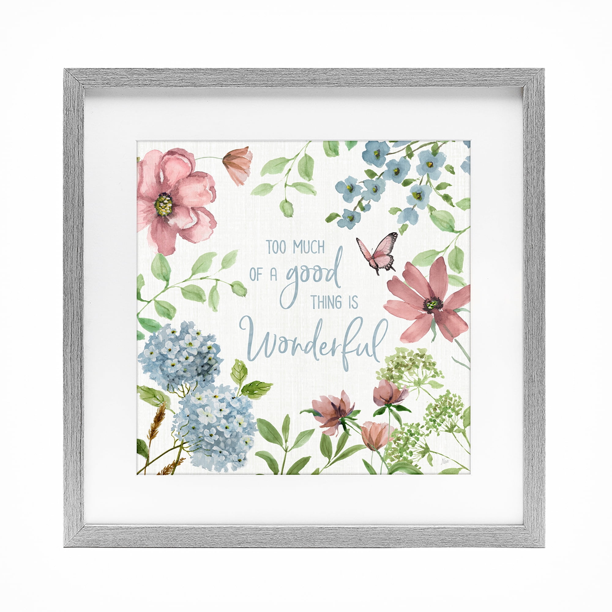 Stupell Industries Too Much Of A Good Thing Gray Framed Print Under Glass, design by Nan