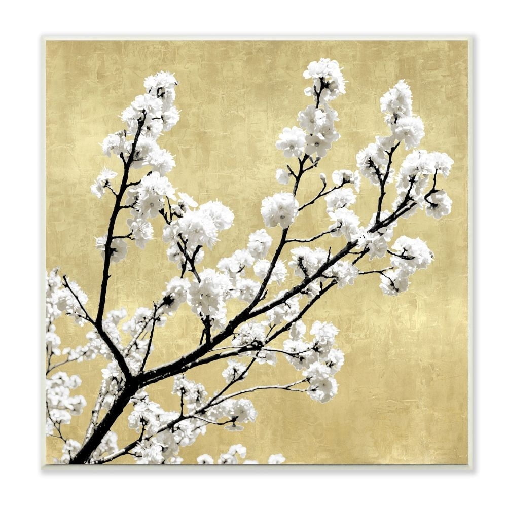 Stupell Industries Top of Cherry Blossom Tree Over Neutral Tan Designed by Kate Bennett