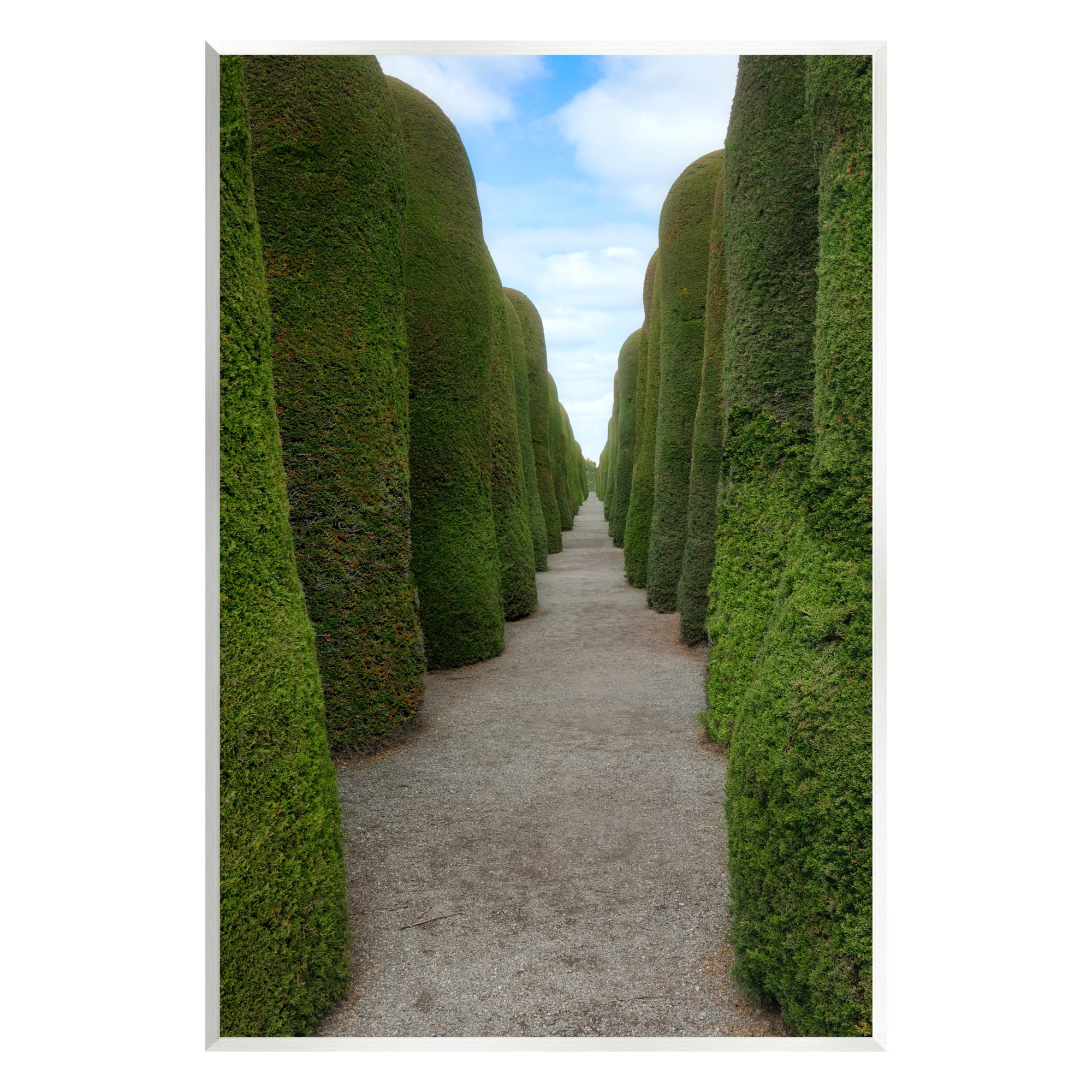 Stupell Industries Topiary Trees Hedge Pathway Landscape Photography Unframed Art Print Wall Art