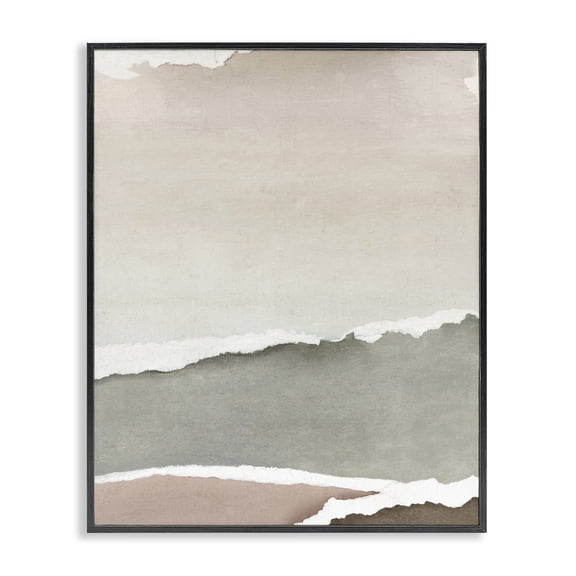 Stupell Industries Torn Whispers Abstraction Black Framed Giclee Art design by Emma Peal, 14 x 11