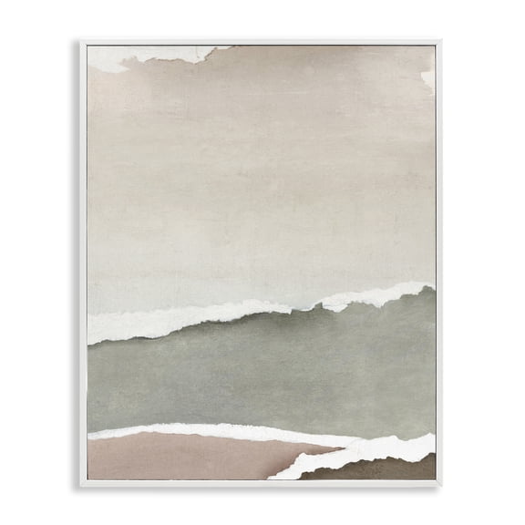 Stupell Industries Torn Whispers Abstraction White Framed Giclee Art design by Emma Peal, 14 x 11
