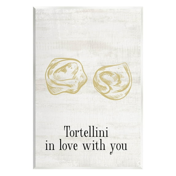 Stupell Industries Tortellini In Love With You Humor Graphic Art Unframed Art Print Wall Art, Design by Lil' Rue