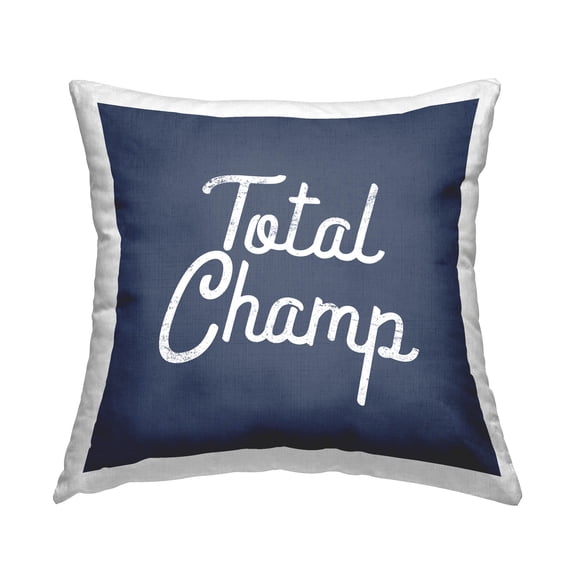 Stupell Industries Total Champ Vintage Phrase Printed Throw Pillow Design by Daphne Polselli