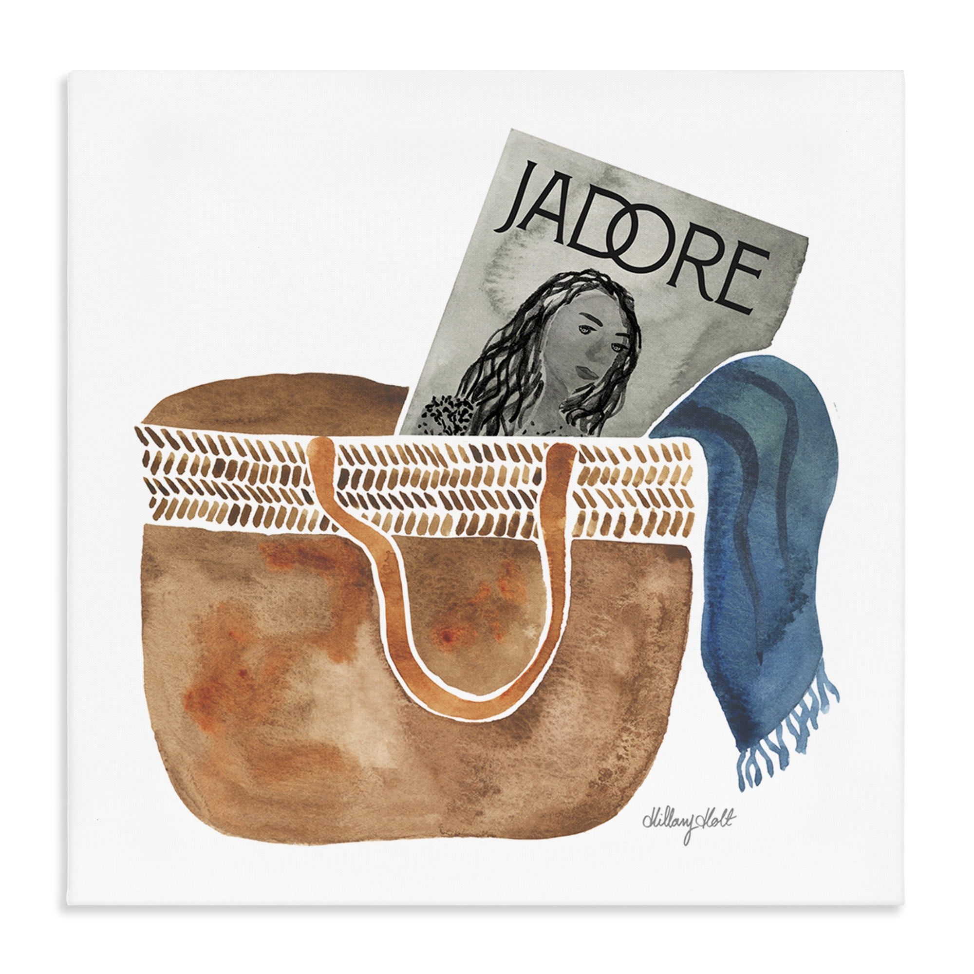 Stupell Industries Tote & Fashion Magazine Canvas Wall Art, design by Hillary Holt