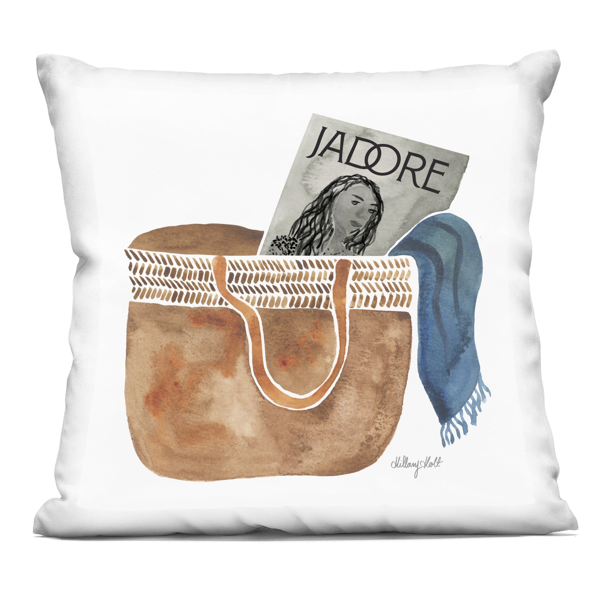 Stupell Industries Tote & Fashion Magazine Decorative Printed Throw Pillow, design by Hillary Holt, 18 x 7 x 18