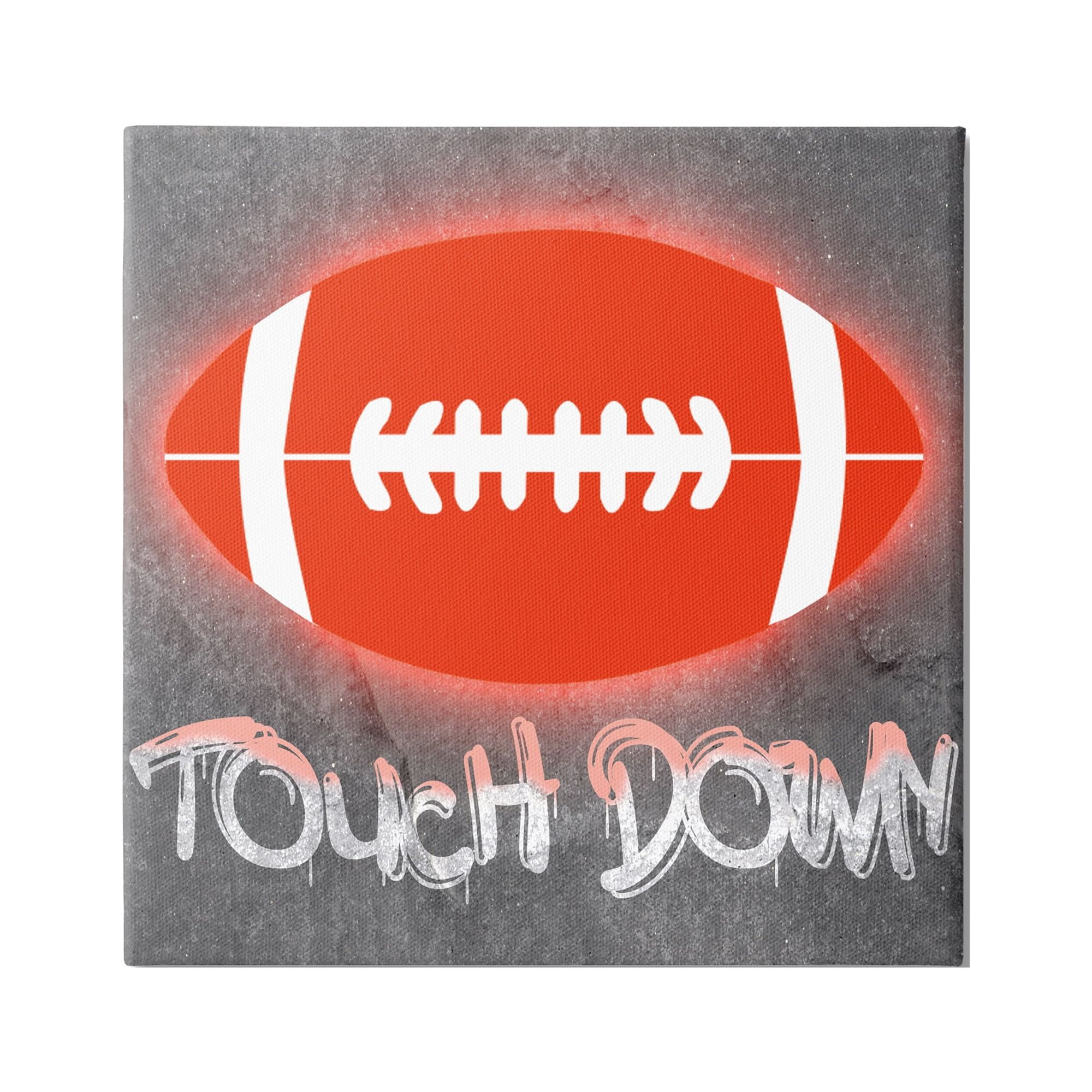 Stupell Industries Touch Down Urban Sports Sports Painting Gallery Wrapped Canvas Art Print Wall Art, 36 x 36