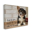 thumbnail image 1 of Stupell Industries Touch Left Side of My Nose Cute Puppy Dog Quote Canvas Wall Art Design by Ziwei Li, 30" x 40", 1 of 4