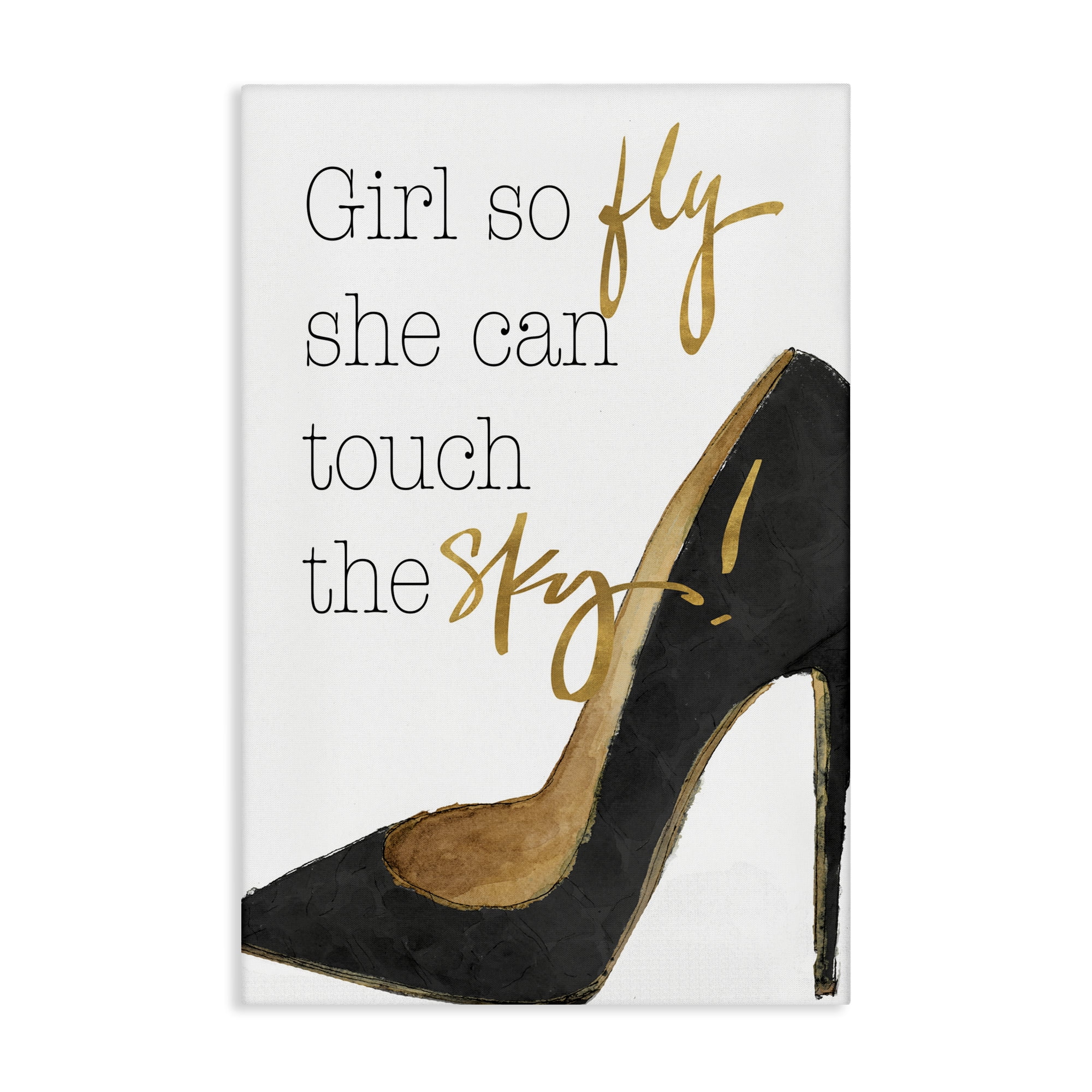 Stupell Industries Touch The Sky Phrase Beauty & Fashion Painting Gallery Wrapped Canvas Art Print Wall Art, 20 x 30