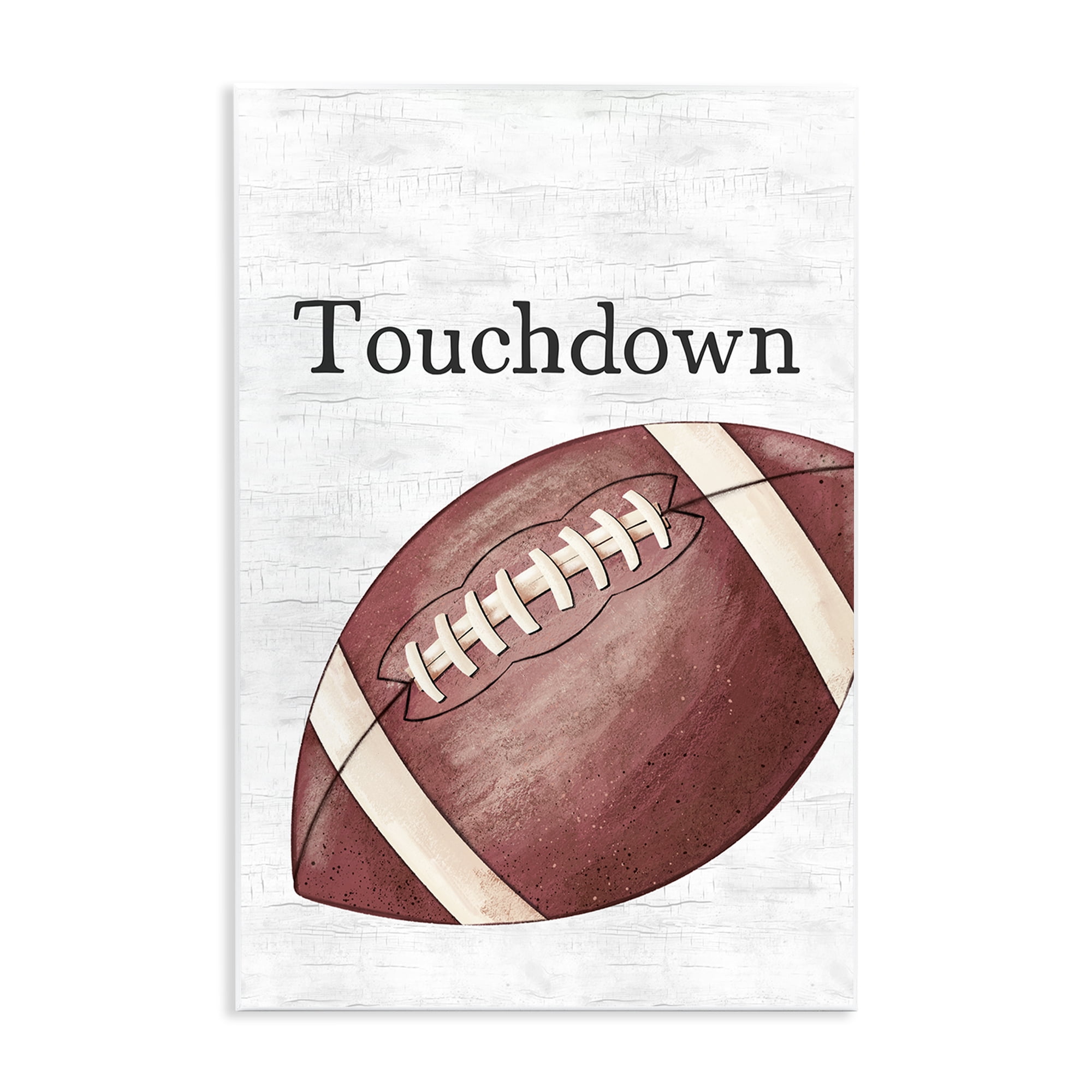 Stupell Industries Touchdown with Football Sports Painting Unframed Art Print Wall Art, 13 x 19