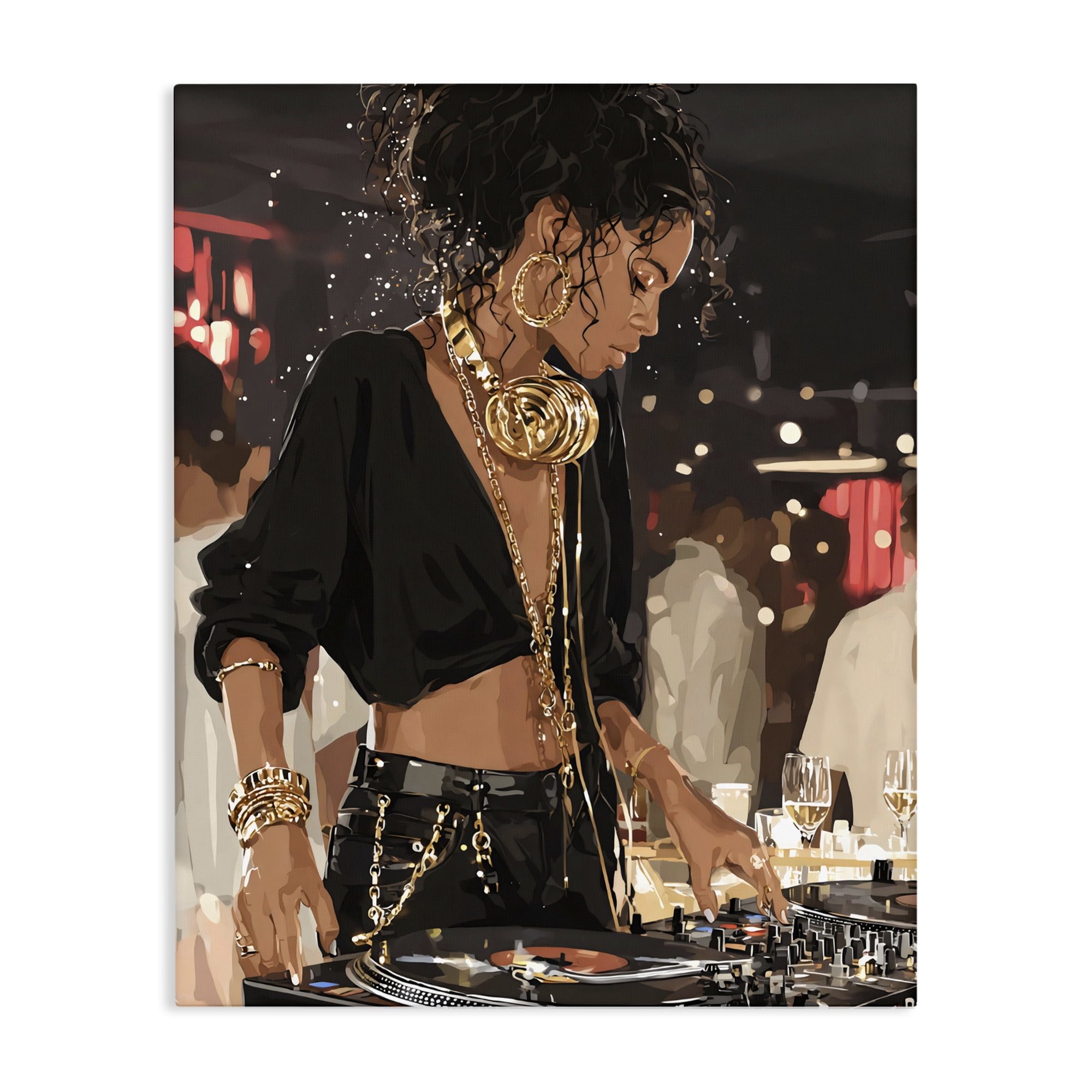 Stupell Industries Touches Of Gold DJ Canvas Wall Art, design by Franklyn Gregory