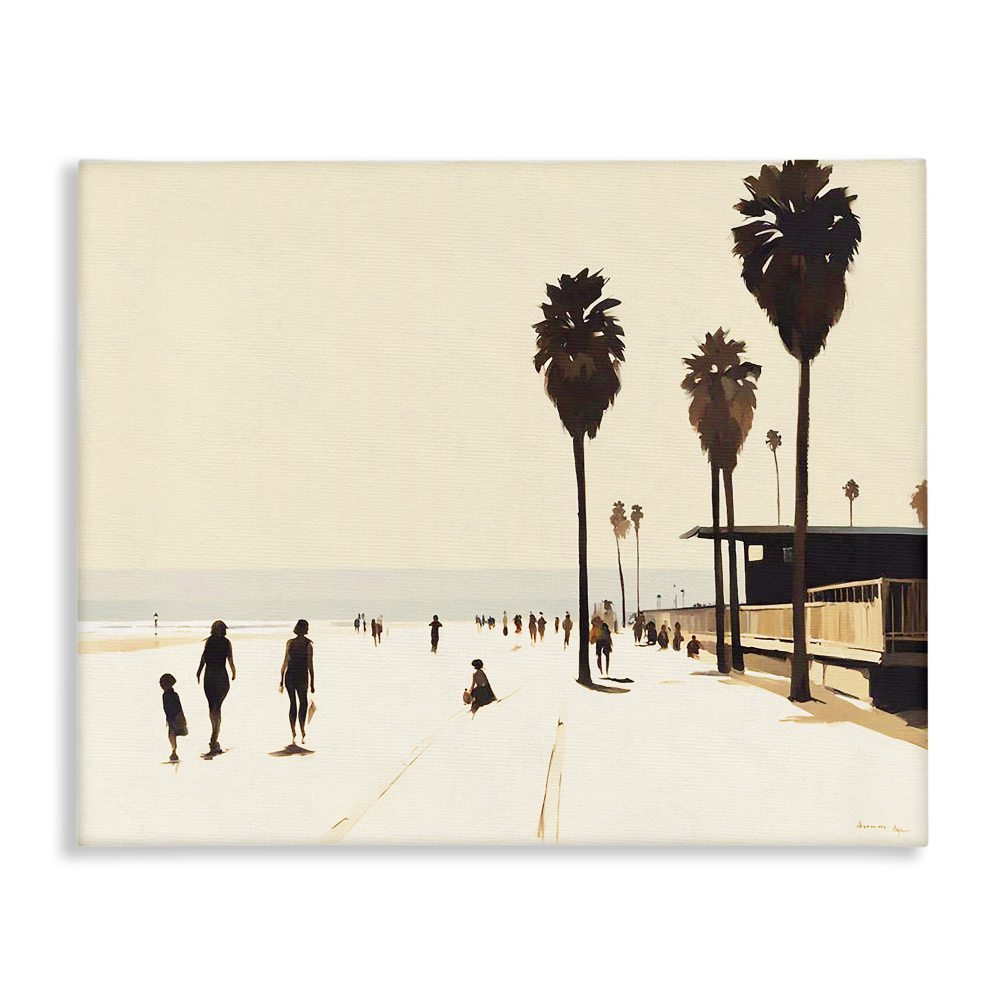 Stupell Industries Towards The Sea Scene Landscape & Nature Painting Wrapped Canvas Art Print Wall Art, 20 x 16