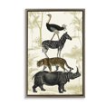 thumbnail image 1 of Stupell Industries Traditional Tower of Safari Animals Brown Floating Frame Canvas Art, 21 x 31, by Victoria Barnes, 1 of 7