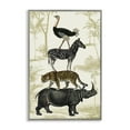 thumbnail image 1 of Stupell Industries Tower of Safari Animals Animals Painting Gray Framed Art Print Wall Art, 12 x 18, 1 of 8