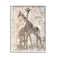 thumbnail image 1 of Stupell Industries Towering Giraffes Pair Overlay Spotted Pattern Design Graphic Art White Framed Art Print Wall Art, Design by unknown, 1 of 5
