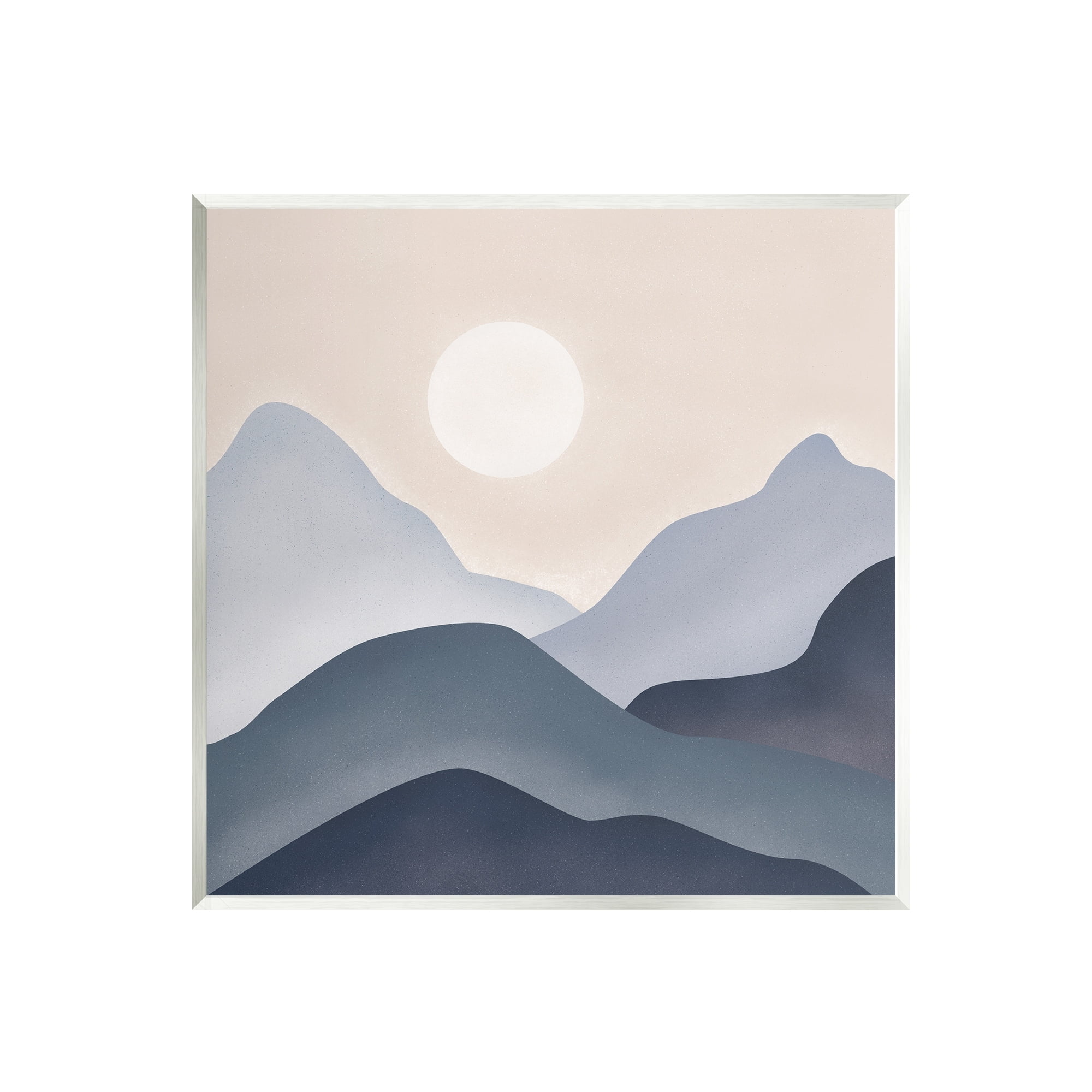 Stupell Industries Towering Mountain Peaks Abstract Shining Moon Sun Graphic Art Unframed Art Print Wall Art, Design by JJ Design House LLC