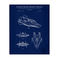 Stupell Industries Toy Vehicle Blueprint Transportation Painting Gallery Wrapped Canvas Art Print Wall Art, 16 x 20