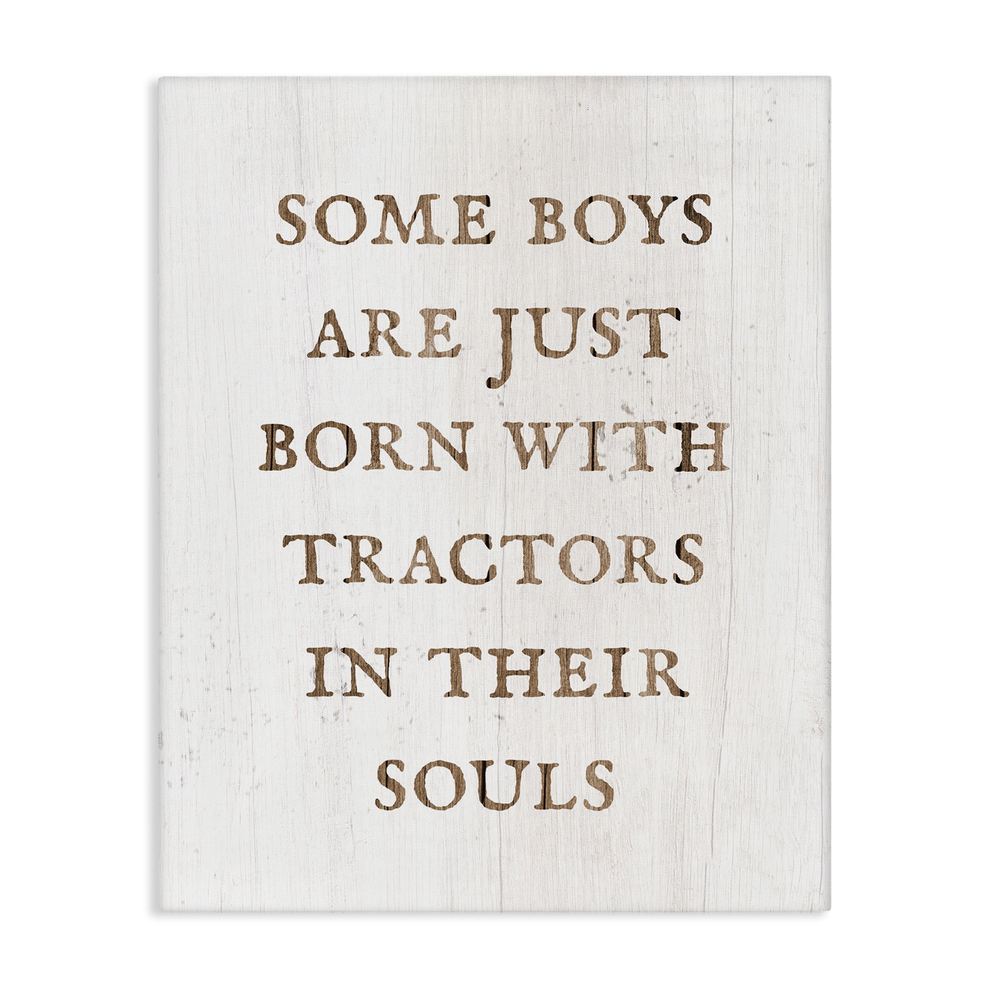 Stupell Industries Tractors In Their Souls Typography Painting Gallery Wrapped Canvas Art Print Wall Art, 30 x 40
