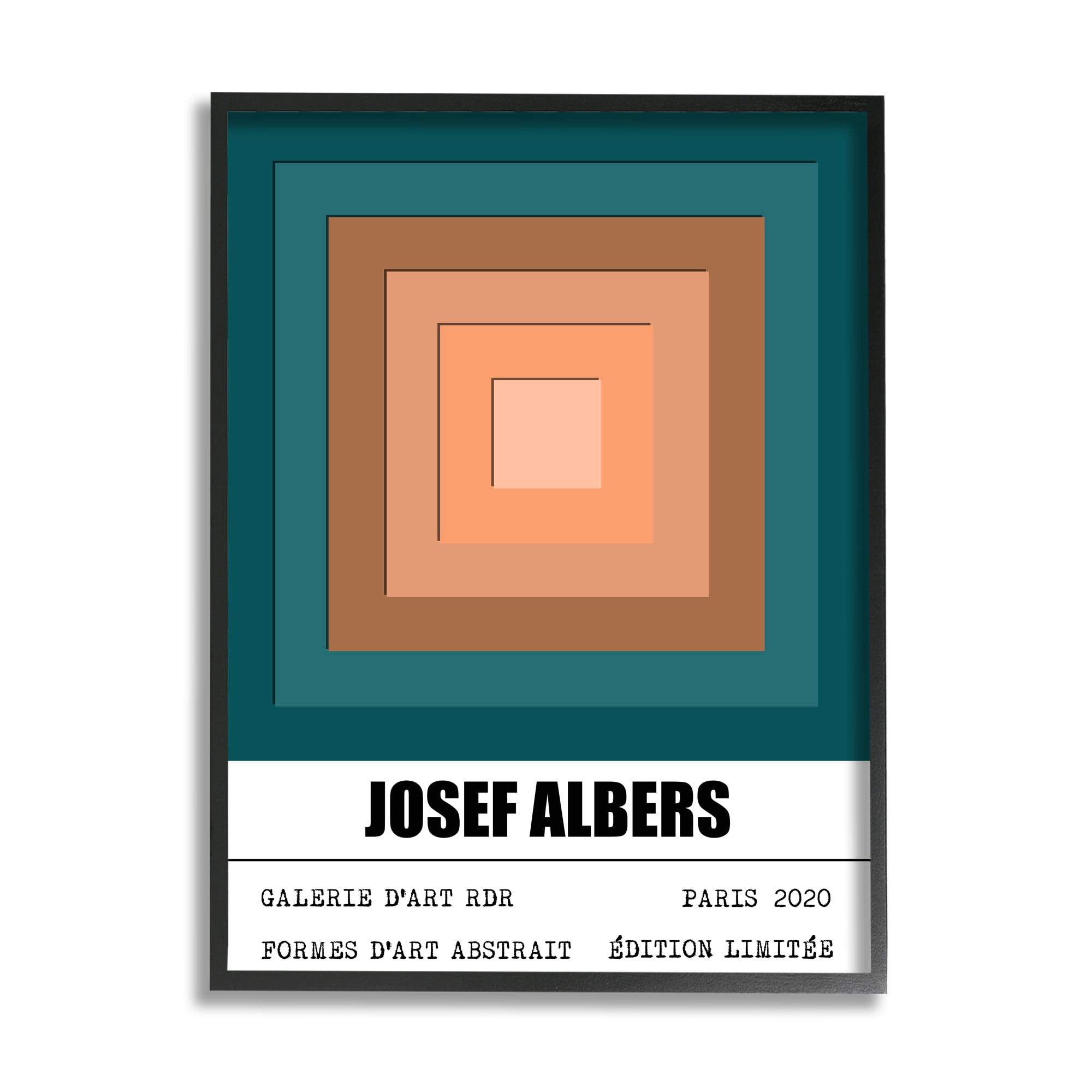 Stupell Industries Traditional Albers Abstraction Layered Geometric Square Forms, 24 x 30, Designed by Ros Ruseva