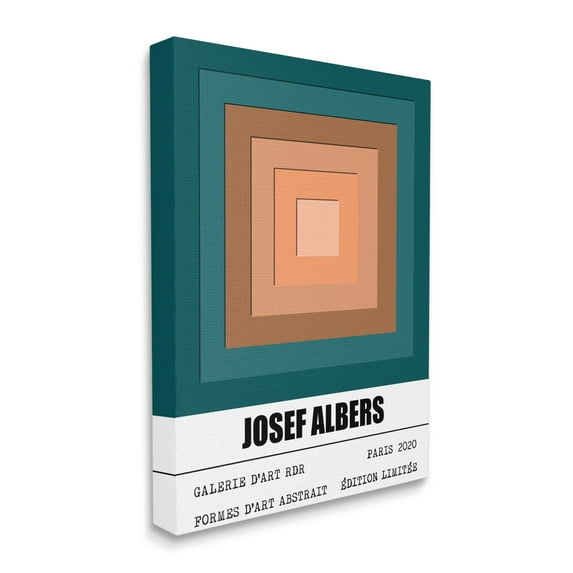 Stupell Industries Traditional Albers Abstraction Layered Geometric Square Forms, 36 x 48, Designed by Ros Ruseva