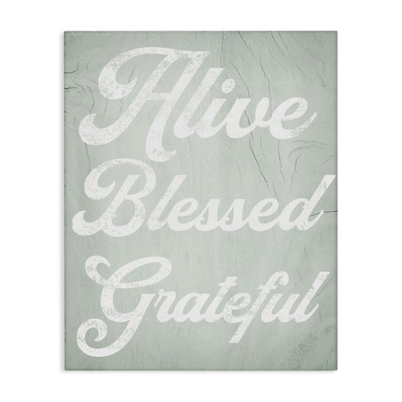 Stupell Industries Traditional Alive Blessed Grateful Vintage Tree Pattern Phrase Canvas Art, 16 x 20, by Lil' Rue