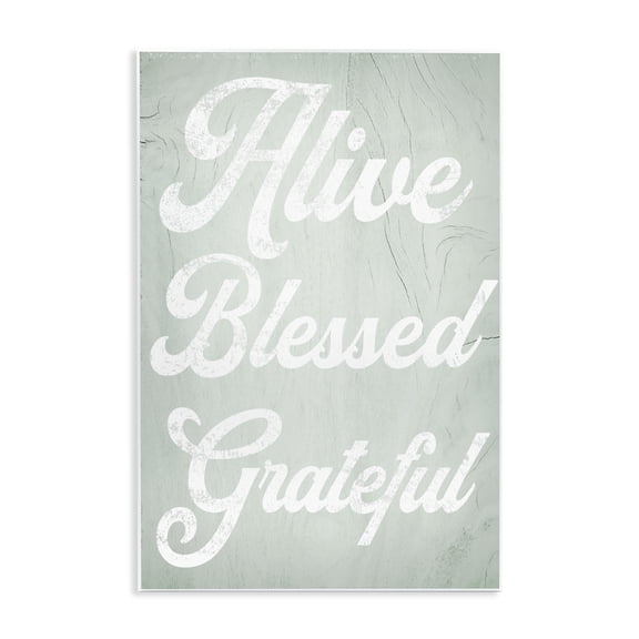 Stupell Industries Traditional Alive Blessed Grateful Vintage Tree Pattern Phrase Wall Plaque Art, 10 x 15, by Lil' Rue