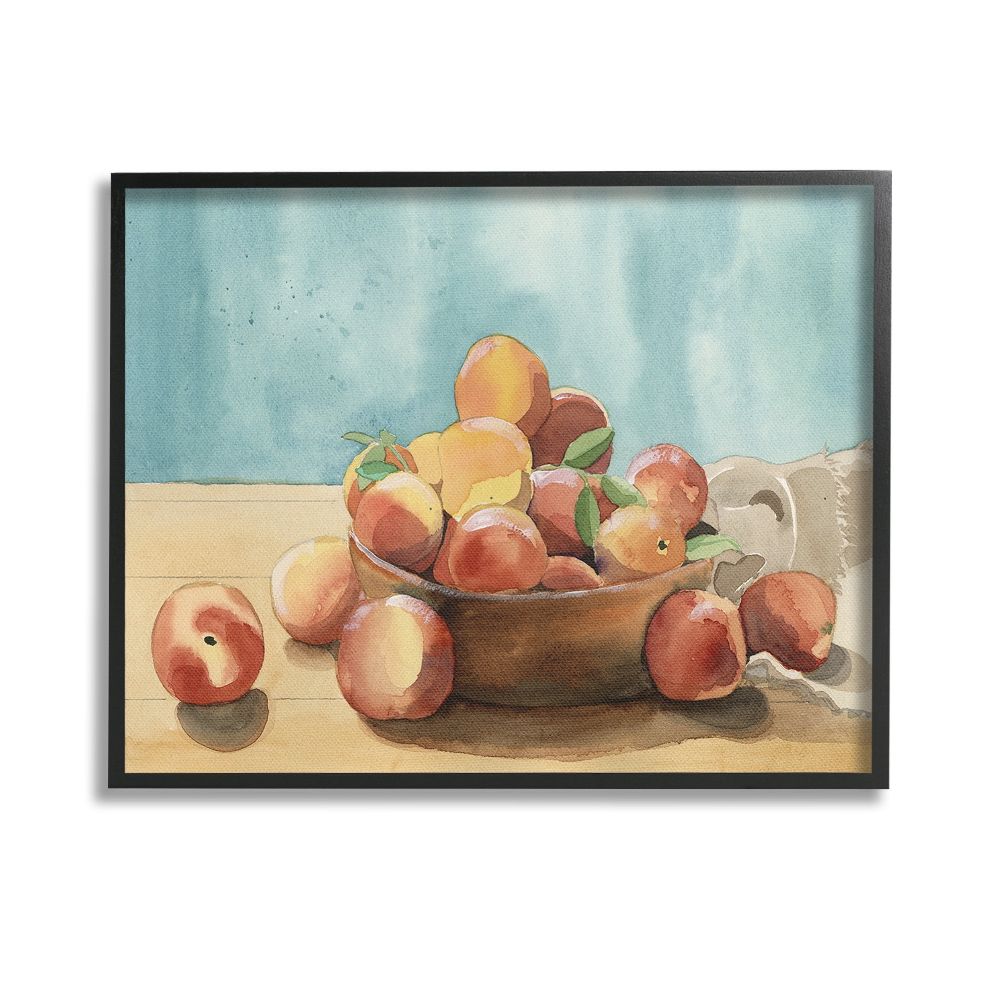 Stupell Industries Traditional Apple Painting Food & Beverage Painting Black Framed Art Print Wall Art, 14 x 11