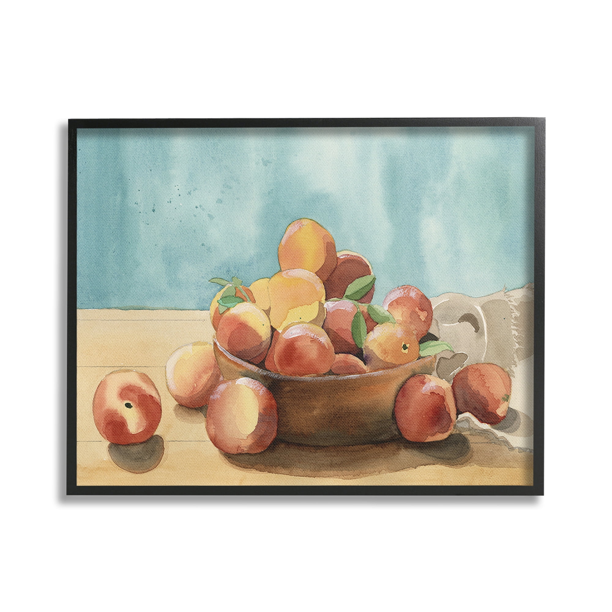 Stupell Industries Traditional Apple Painting Food & Beverage Painting Black Framed Art Print Wall Art, 20 x 16