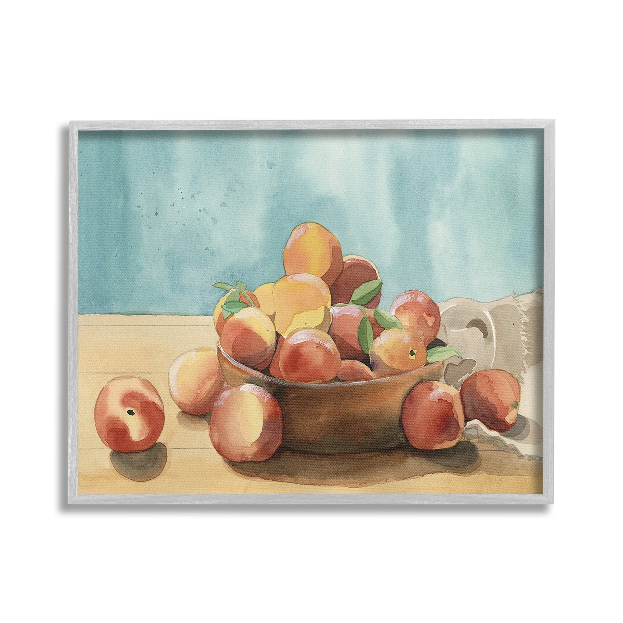 Stupell Industries Traditional Apple Painting Food & Beverage Painting Gray Framed Art Print Wall Art, 20 x 16
