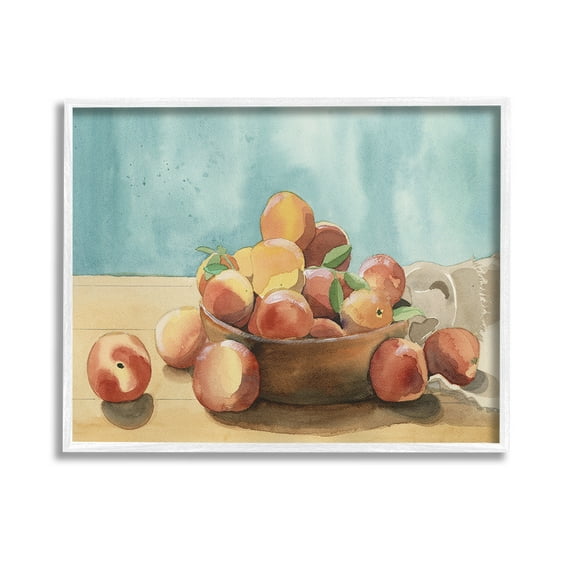 Stupell Industries Traditional Apple Painting Food & Beverage Painting White Framed Art Print Wall Art, 14 x 11