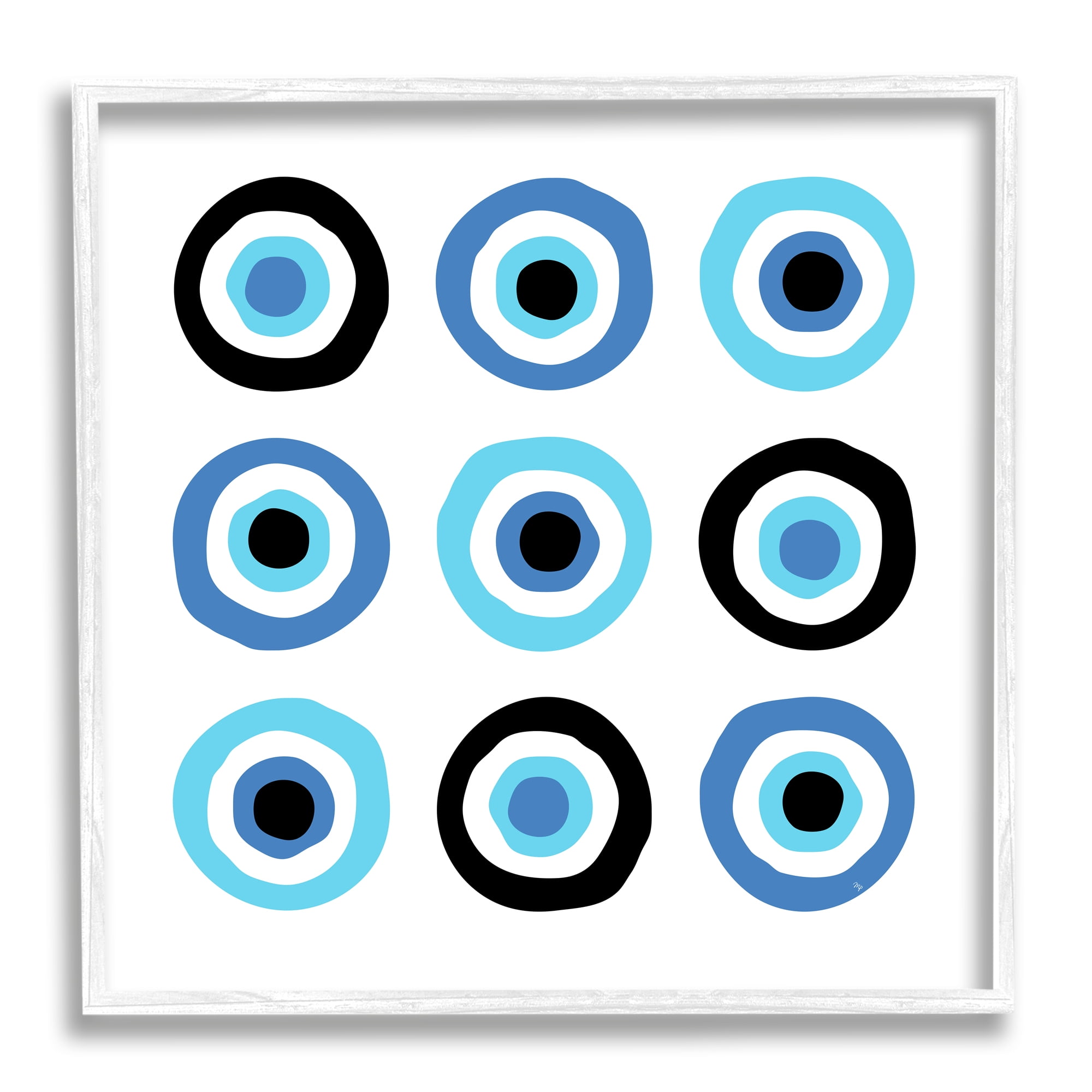 Stupell Industries Traditional Art Deco Evil Eyes Symbolic Spiral Amulets,12 x 12, Design by Martina Pavlova