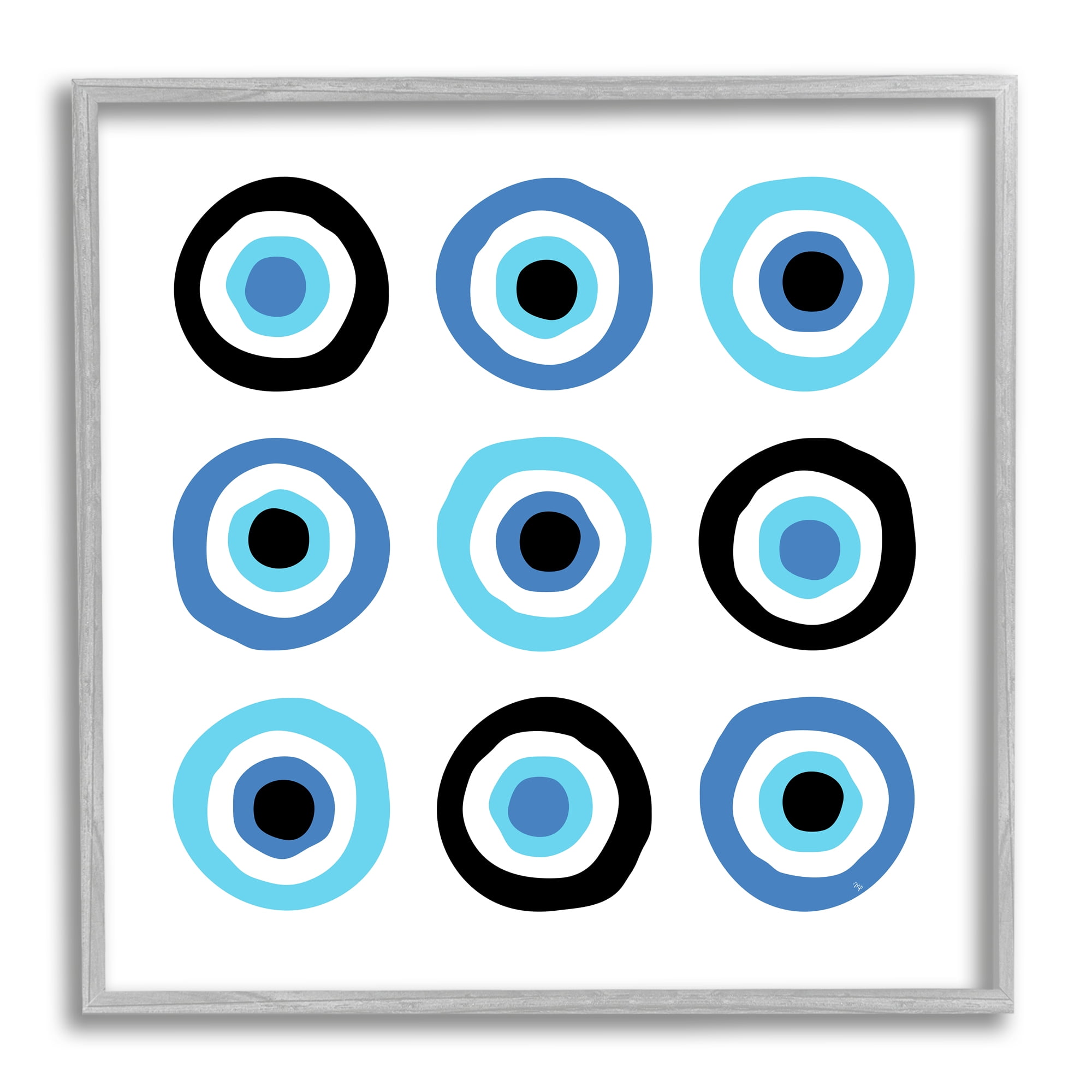 Stupell Industries Traditional Art Deco Evil Eyes Symbolic Spiral Amulets,12 x 12, Design by Martina Pavlova