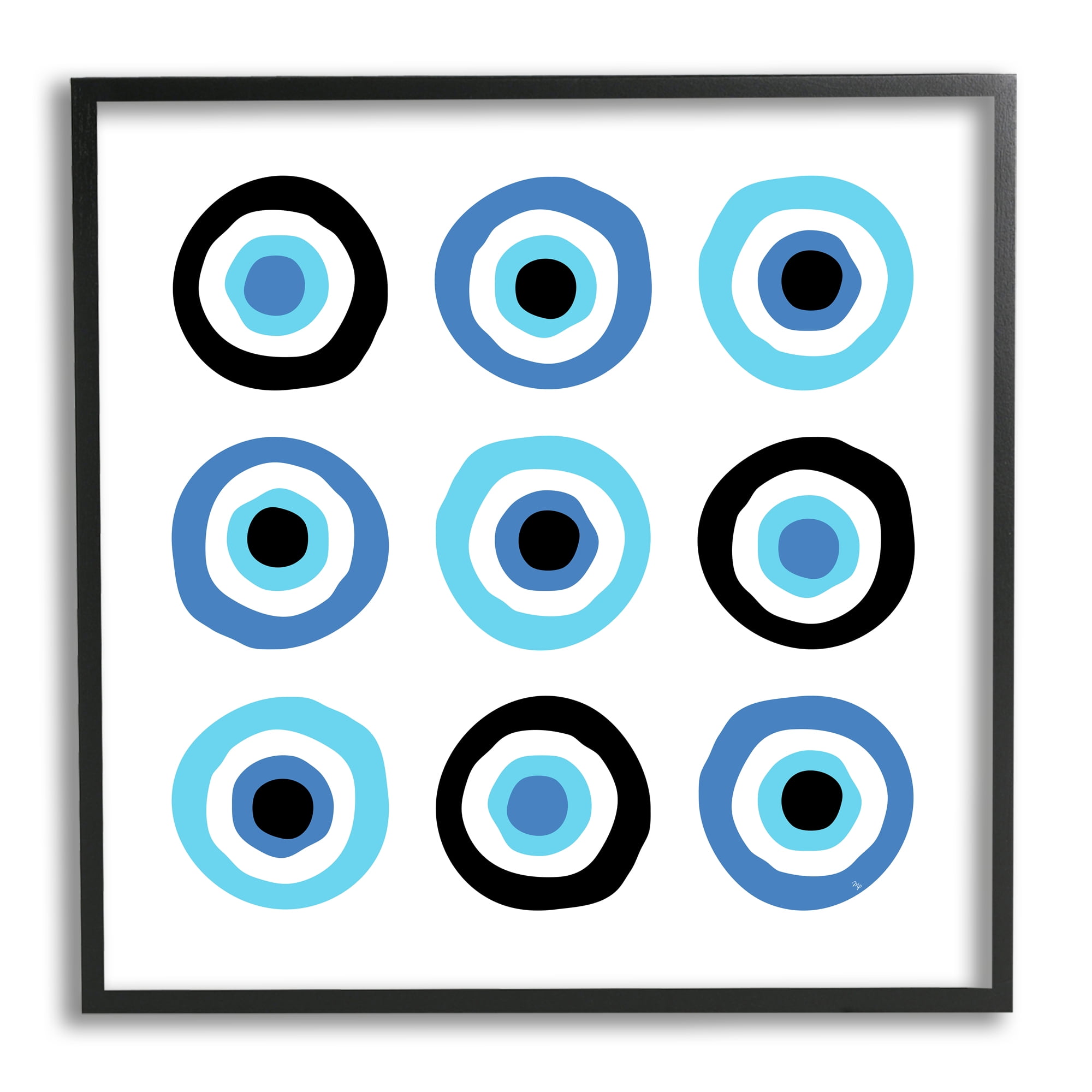 Stupell Industries Traditional Art Deco Evil Eyes Symbolic Spiral Amulets,17 x 30, Design by Martina Pavlova