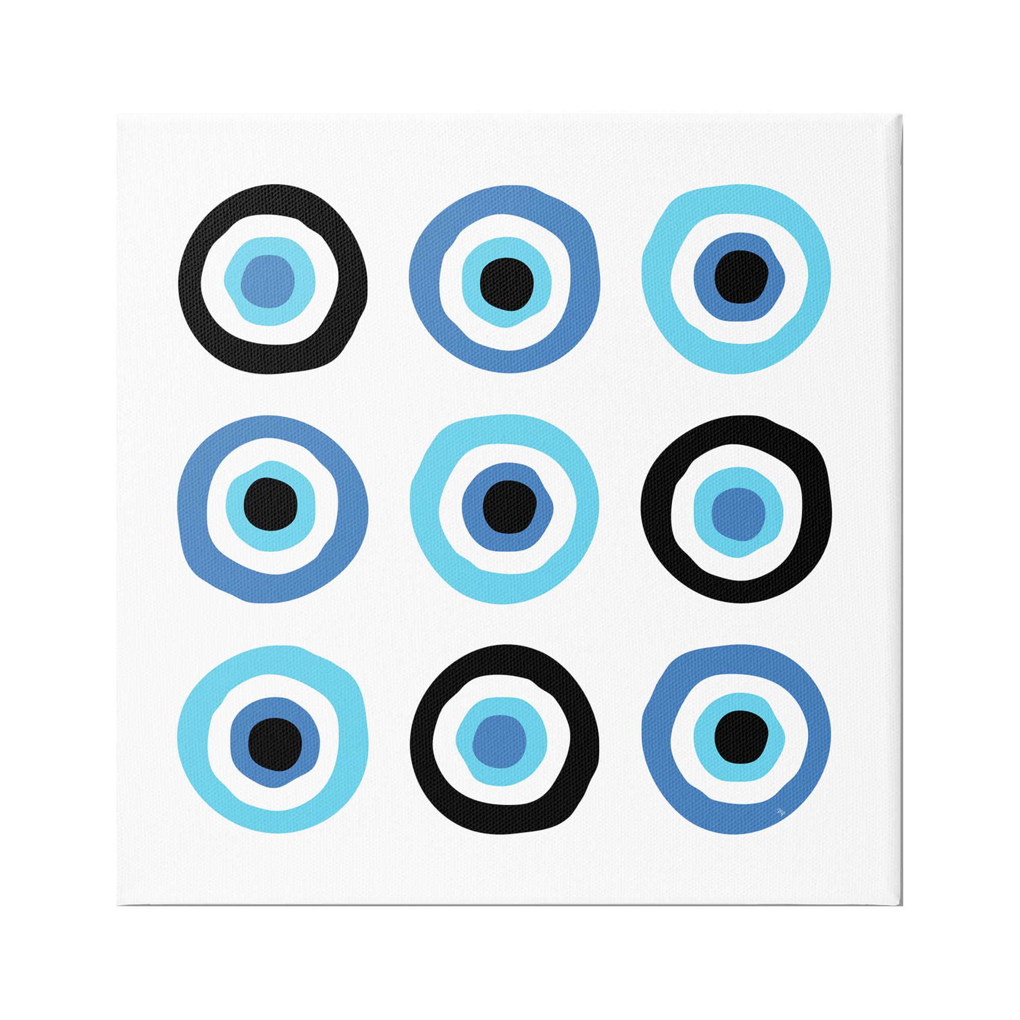 Stupell Industries Traditional Art Deco Evil Eyes Symbolic Spiral Amulets,36 x 36, Design by Martina Pavlova