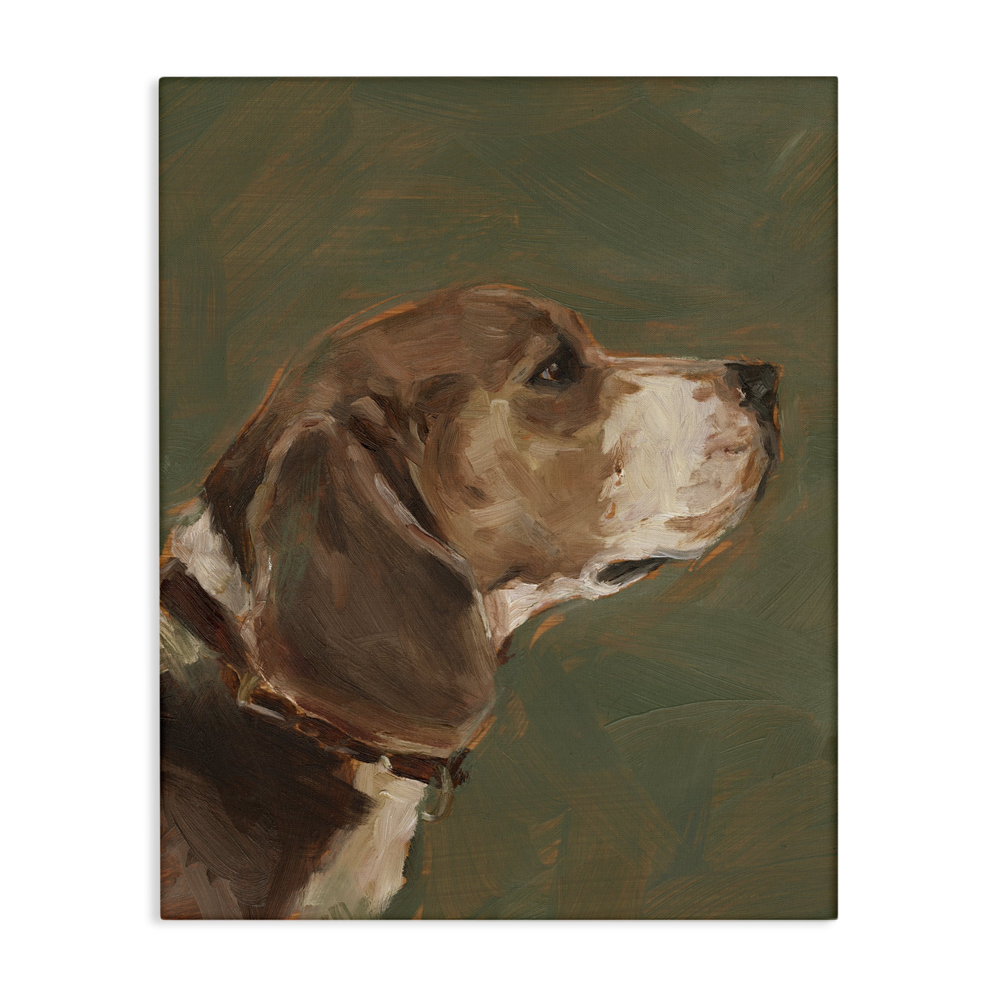 Stupell Industries Traditional Beagle Portrait Animals & Insects Painting Gallery Wrapped Canvas Art Print Wall Art, 16 x 20
