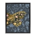 thumbnail image 1 of Stupell Industries Traditional Blue & Gold Butterfly Black Floating Frame Canvas Art, 17 x 21, by Melissa Wang, 1 of 8