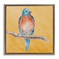thumbnail image 1 of Stupell Industries Transitional Traditional Bluebird Perched Brown Floating Frame Canvas Art, 25 x 25, by Lanie Loreth, 1 of 8