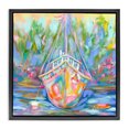 thumbnail image 1 of Stupell Industries Traditional Boat In Waiting Black Floating Frame Canvas Art, 18 x 18, by Estelle Grengs, 1 of 8