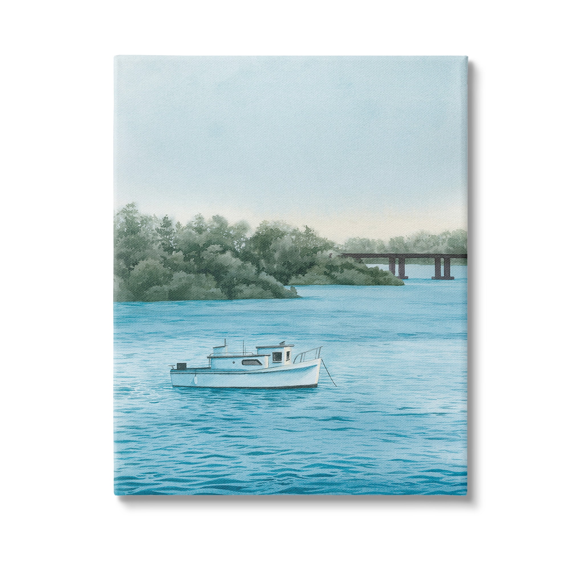 Stupell Industries Traditional Boating Seascape Transportation Photography Gallery Wrapped Canvas Art Print Wall Art, 24 x 30